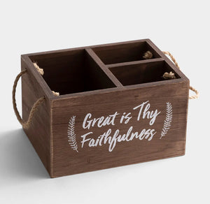 Great Is Thy Faithfulness - Utensil and Desk Organizer Caddy - I AM INTENTIONAL 