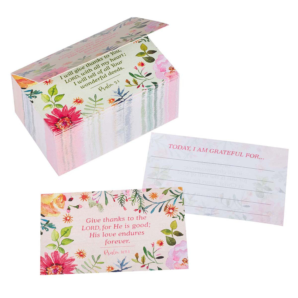 Gratitude Jar Refill Card Pack: Floral design - I AM INTENTIONAL 