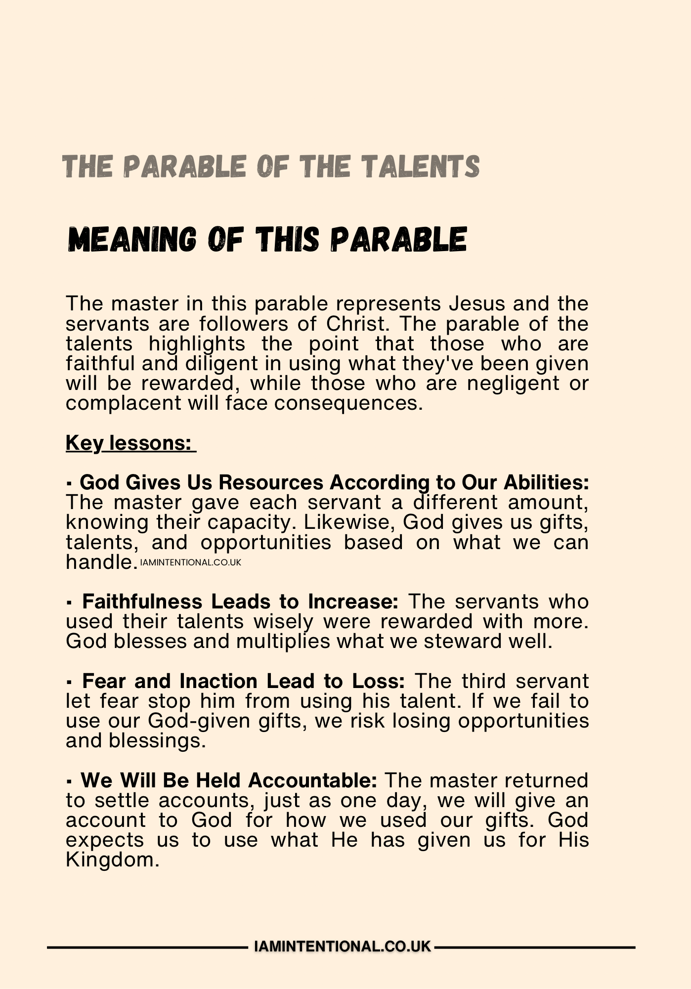 Parables of Jesus Ebook: 36 Illustrated Parables Explained | Christian Bible Study Guide - I AM INTENTIONAL