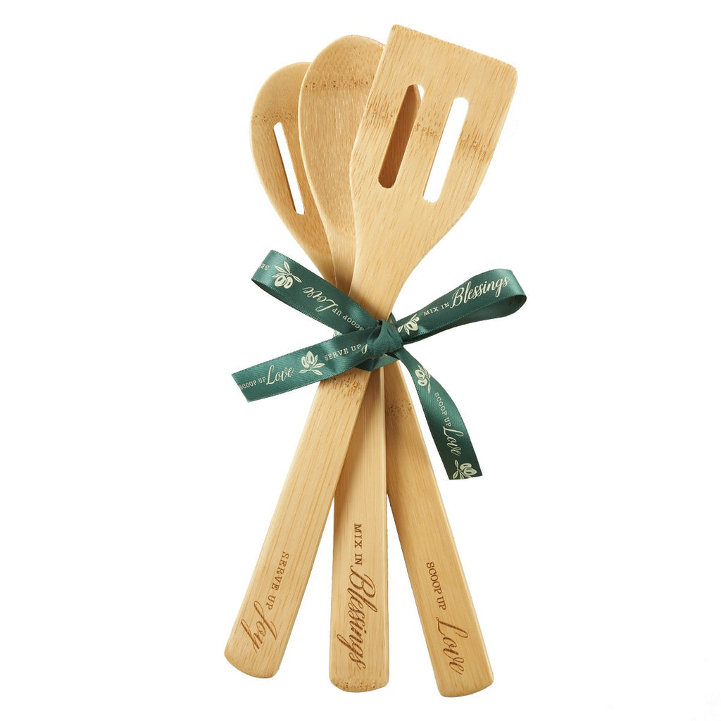 Love, Blessings, Joy Bamboo Spoon Set - I AM INTENTIONAL 