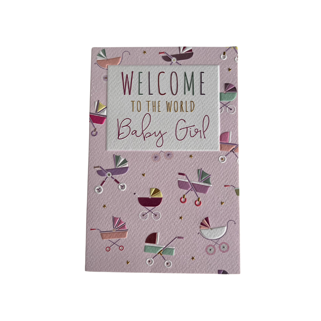 Baby Girl Congratulations Card - I AM INTENTIONAL