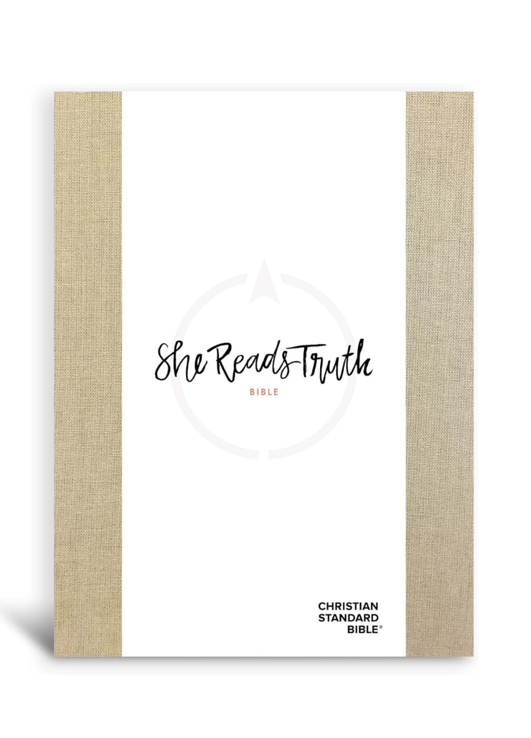 CSB She Reads Truth Bible, Sand Cloth over Board - I AM INTENTIONAL 