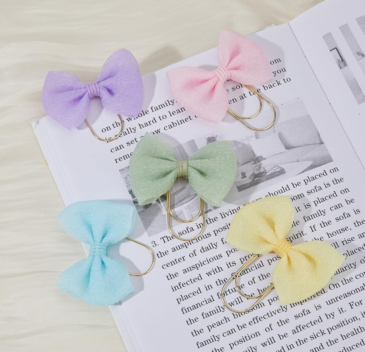 Organza Bowknot Bookmarks/Paperclips - I AM INTENTIONAL