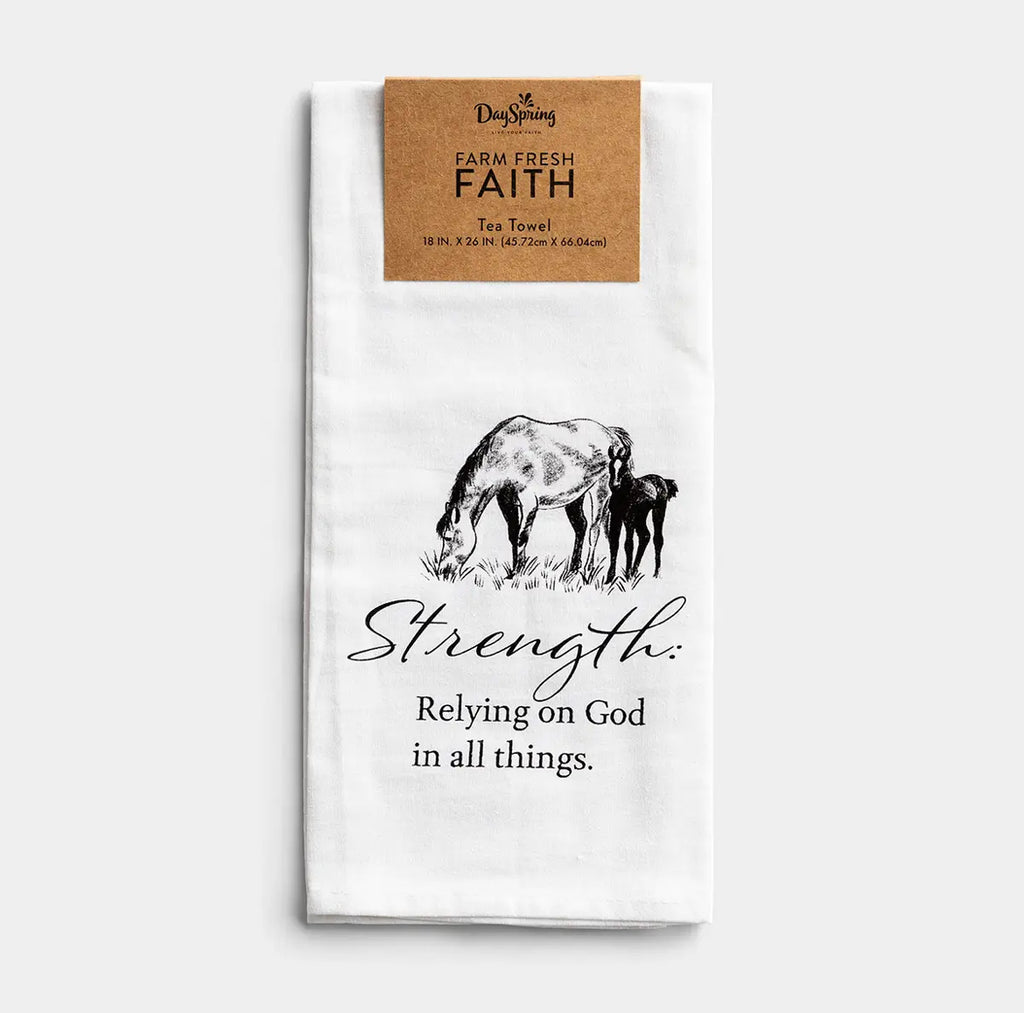 Strength - Farm Fresh Faith Tea Towel - I AM INTENTIONAL 