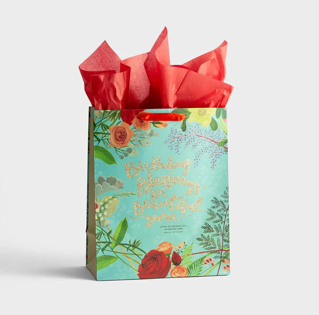 Birthday Blessings - Large Gift Bag with Tissue - I AM INTENTIONAL 