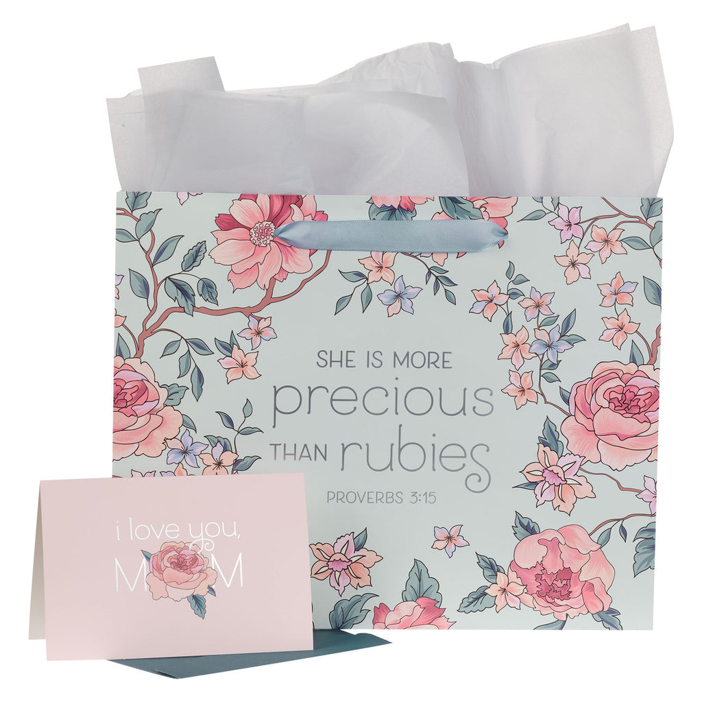 More Precious Than Rubies Large Gift bag with Tissue and Card - I AM INTENTIONAL 