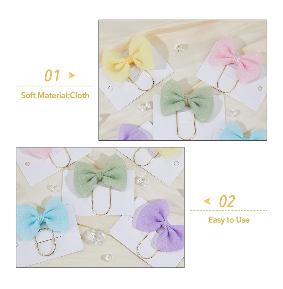 Organza Bowknot Bookmarks/Paperclips - I AM INTENTIONAL 