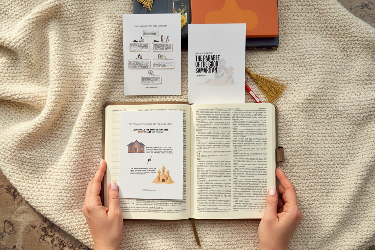 Parables of Jesus Bible Tip-Ins: Printable Illustrated Parable Inserts | Christian Bible Printable - I AM INTENTIONAL 