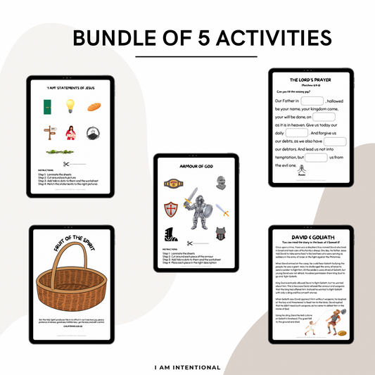 Bundle of 5 Activities - I AM INTENTIONAL 