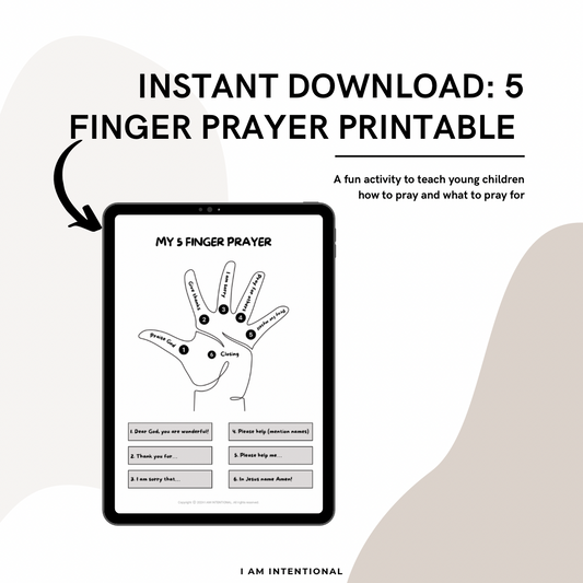 5 Finger Prayers - I AM INTENTIONAL 