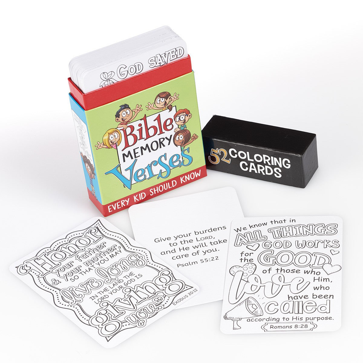 52 Bible Memory Verses Every Kid Should Know Coloring Cards for Kids - I AM INTENTIONAL 