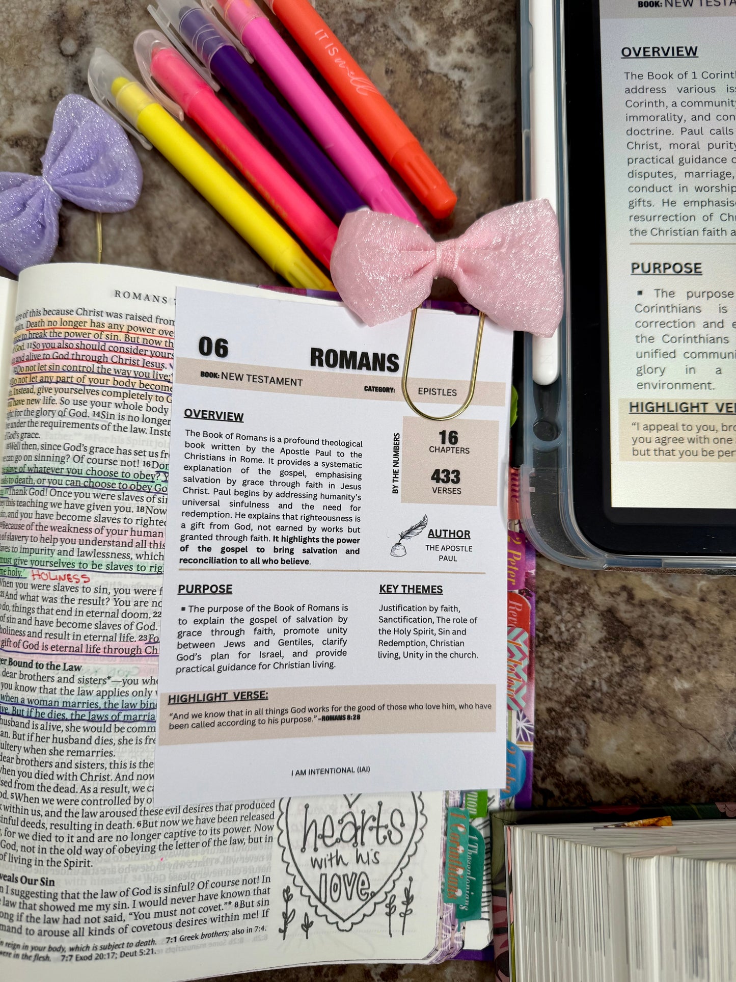Bible Study Tip- Ins [Genesis to Revelation Overviews] - I AM INTENTIONAL 