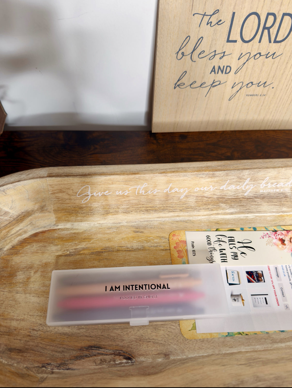 Pencil case with pens - I AM INTENTIONAL 