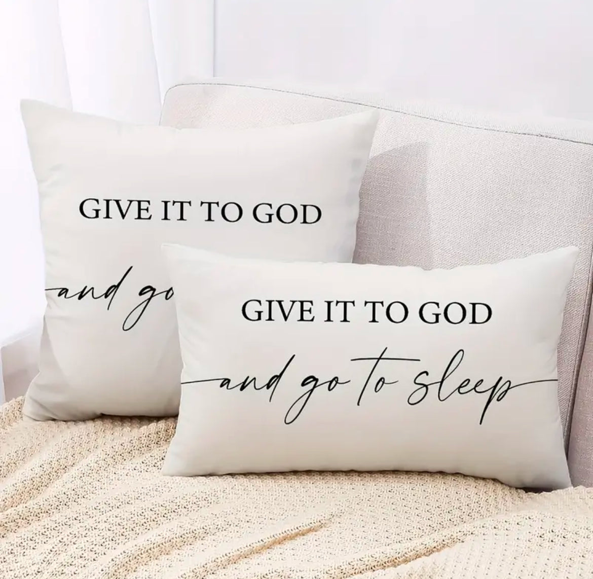 Give it to God Throw Pillow Cover - I AM INTENTIONAL 