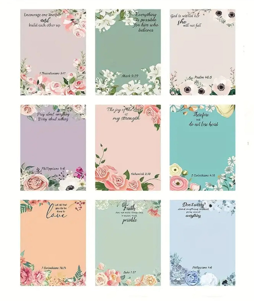 Floral Sticky Notes Set of 2 (random picks) - I AM INTENTIONAL 