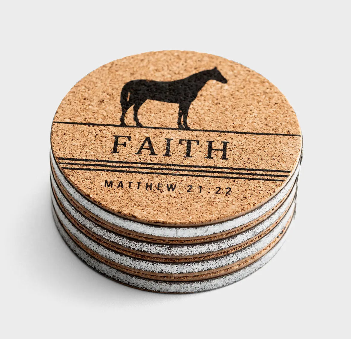 Farm Faith - Cork & Metal Coasters