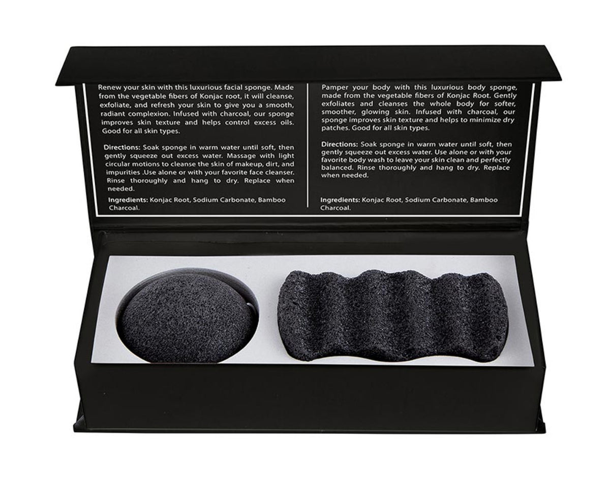 Konjac Sponge Set - Charcoal
