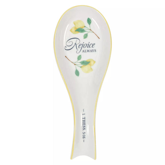 Rejoice Always Ceramic Spoon Rest - 1 Thess 5:16 - I AM INTENTIONAL 