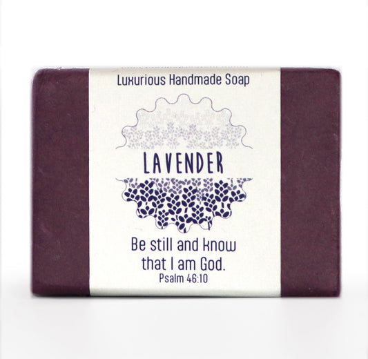 Lavender Handmade Soap with Bible verse - I AM INTENTIONAL 