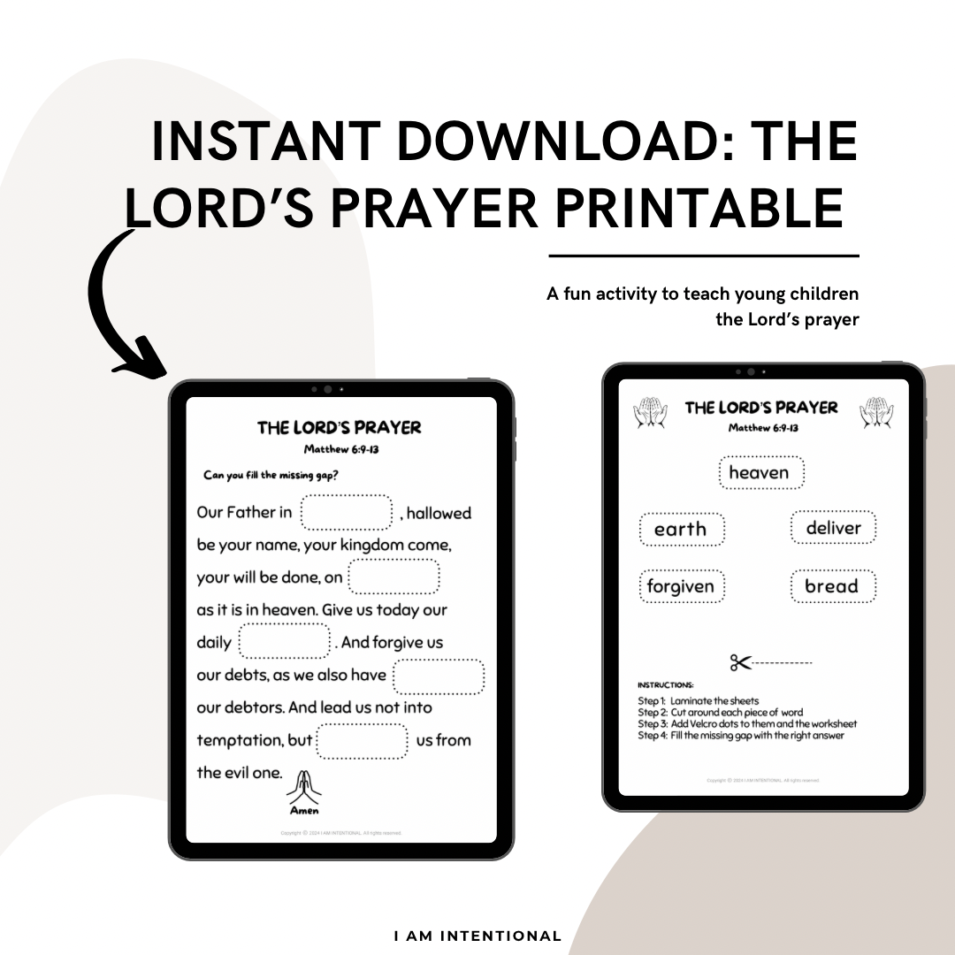 The Lord’s Prayer Printable - I AM INTENTIONAL 