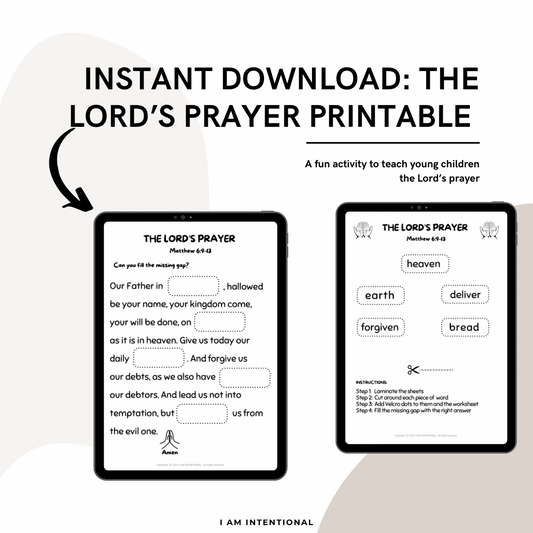 The Lord’s Prayer Printable - I AM INTENTIONAL 