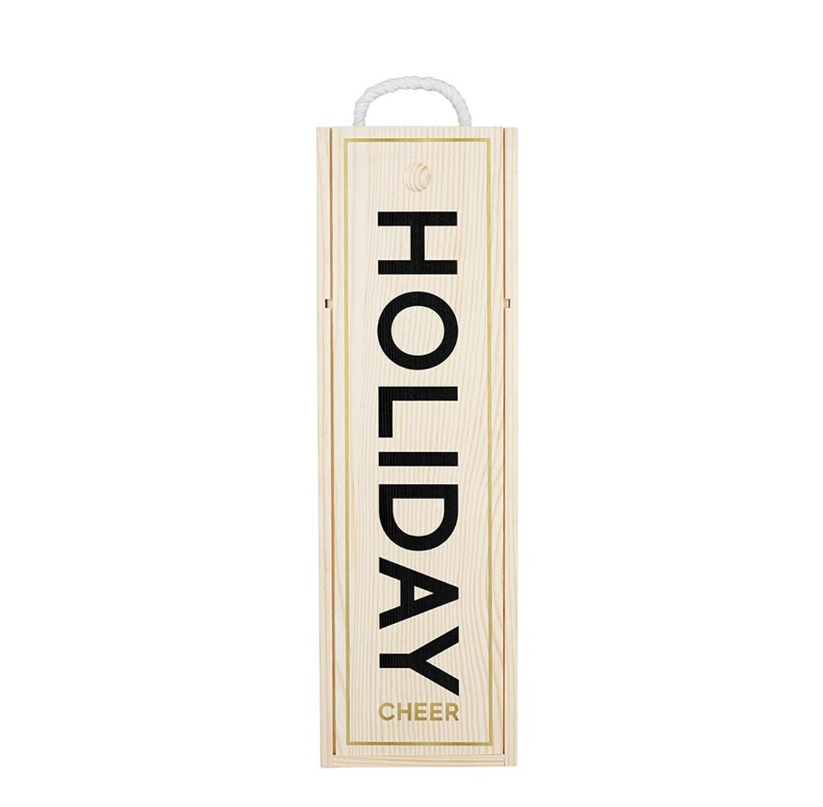 Wood Wine Box - Holiday Cheer - I AM INTENTIONAL 