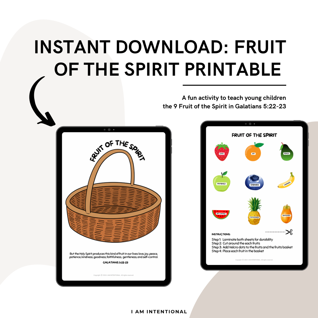 Fruit of the Spirit Printable - I AM INTENTIONAL 