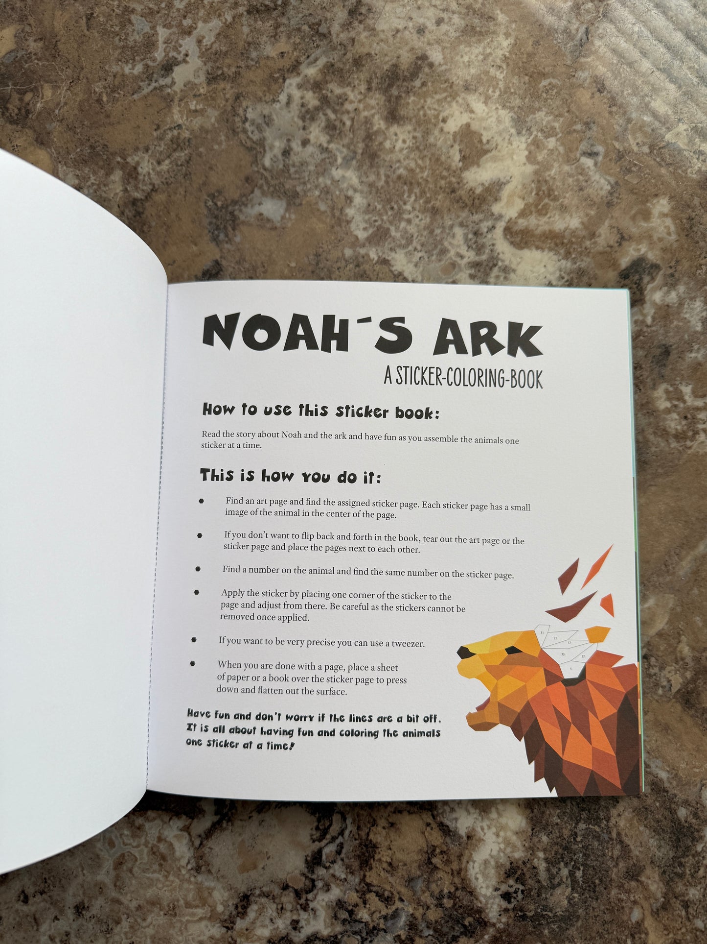 Noah’s Ark Sticker Colouring Book - I AM INTENTIONAL 