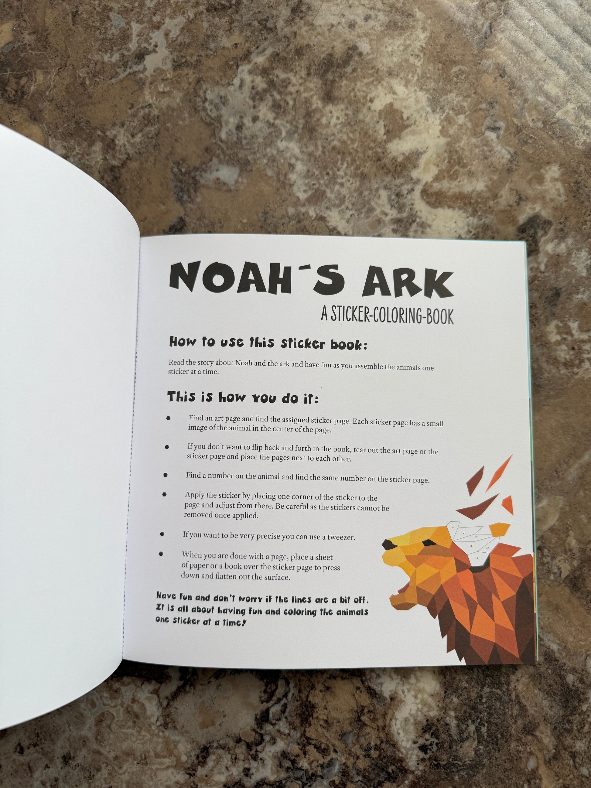 Noah’s Ark Sticker Colouring Book - I AM INTENTIONAL 