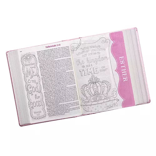 Metallic Pink Faux Leather My Creative Bible for Girls - an ESV Journaling Bible - I AM INTENTIONAL 