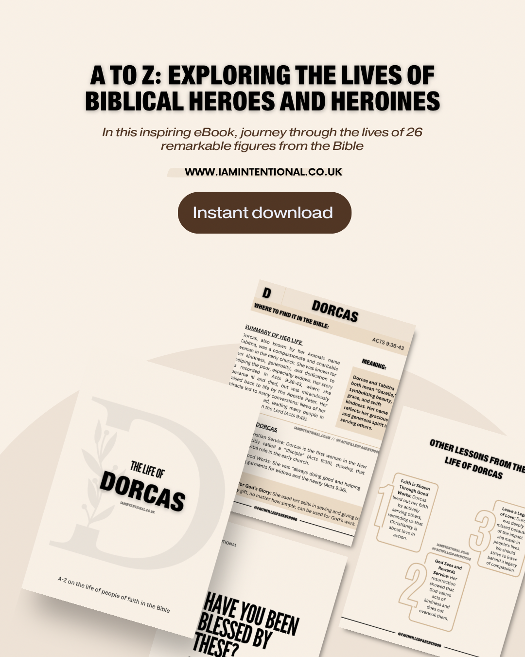 Biblical Heroes & Heroines A to Z: 26 Bible Characters Explored | Christian Ebook for Women - I AM INTENTIONAL 