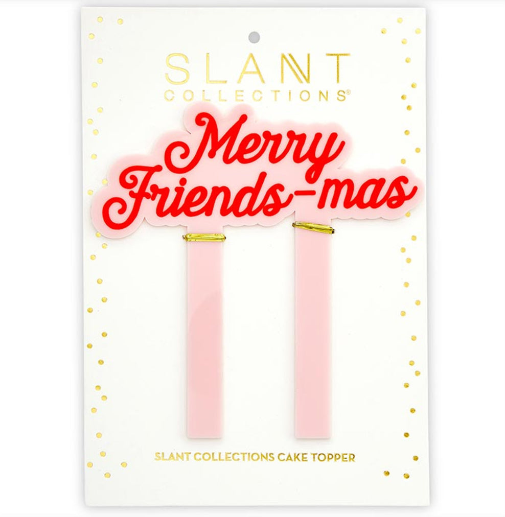Acrylic Cake Topper & Confetti- Merry Friends-mas Set - I AM INTENTIONAL 