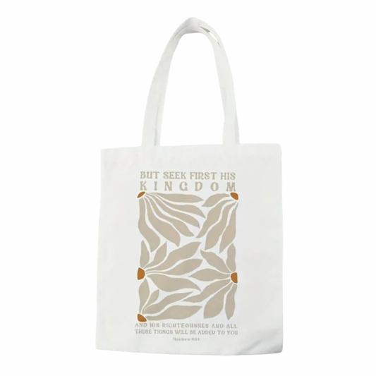 Seek First His Kingdom Tote bag - I AM INTENTIONAL 