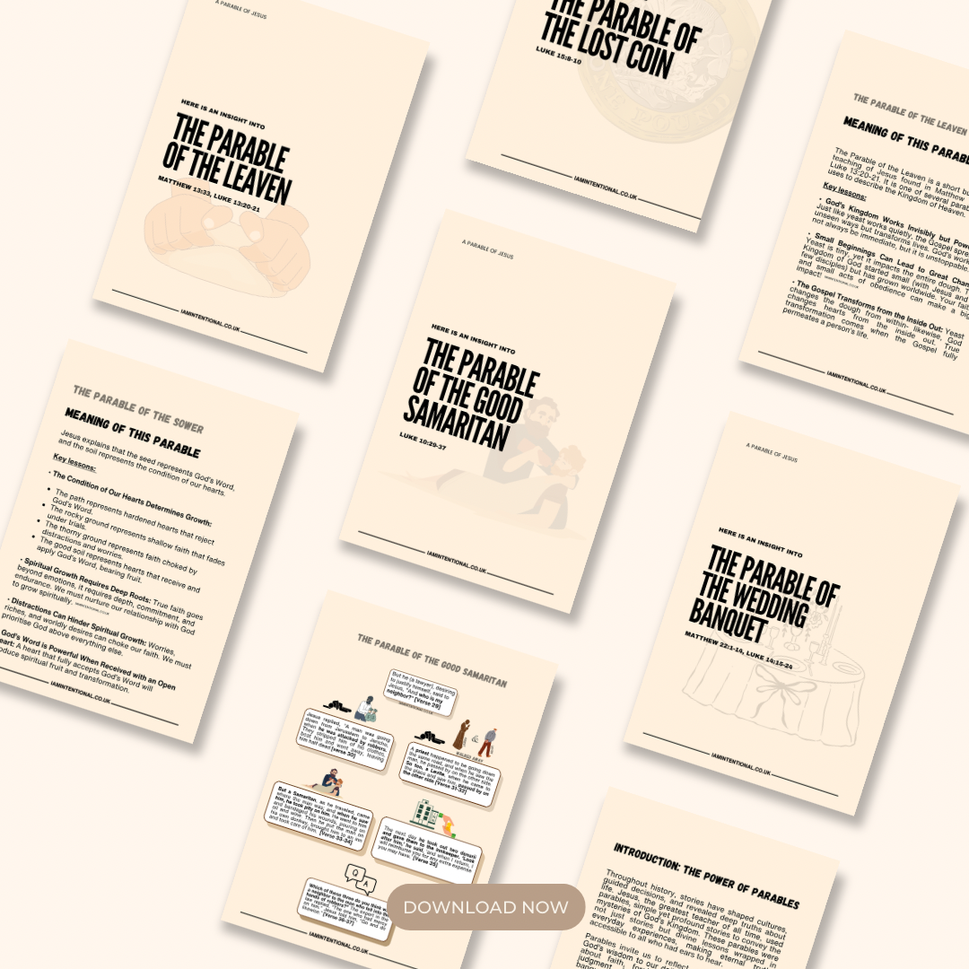 Parables of Jesus Ebook: 36 Illustrated Parables Explained | Christian Bible Study Guide - I AM INTENTIONAL 