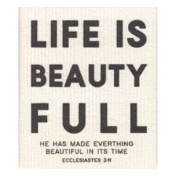 Organic Dishcloth – Life is Beauty Full - I AM INTENTIONAL 