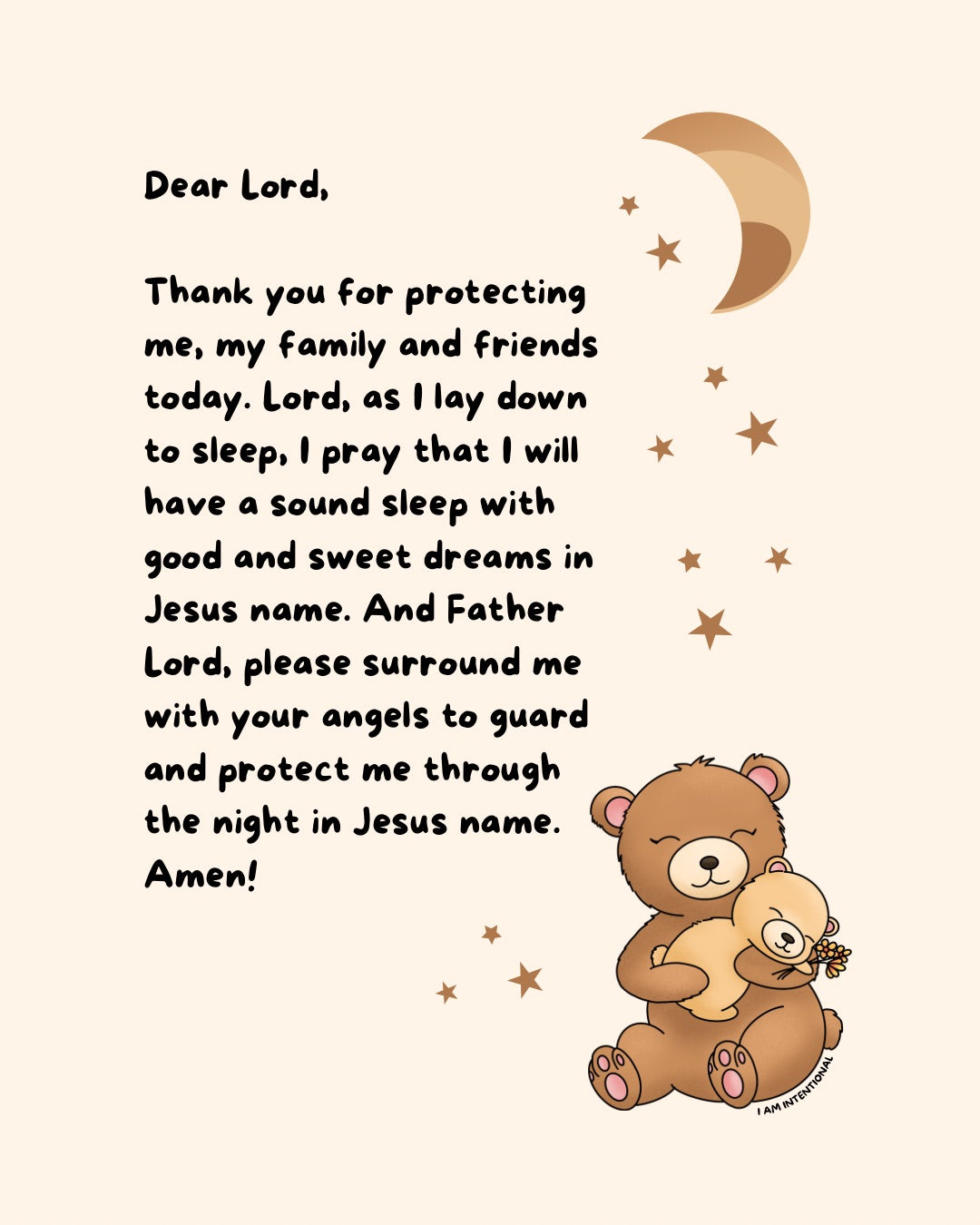 Bedtime Prayers For Little Hearts - I AM INTENTIONAL 