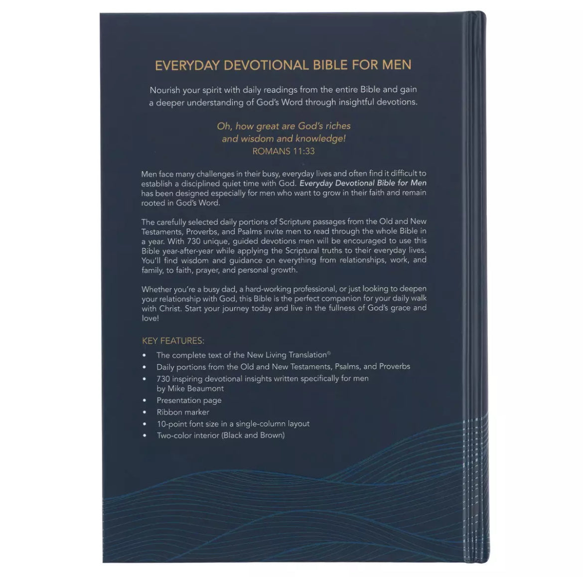 Devotional Bible NLT for Men Hardcover - I AM INTENTIONAL 