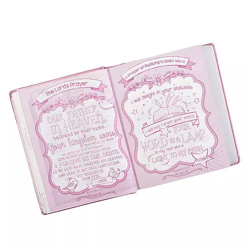 Metallic Pink Faux Leather My Creative Bible for Girls - an ESV Journaling Bible - I AM INTENTIONAL 