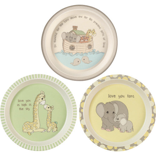 3-Piece Bamboo Plate Set for children - I AM INTENTIONAL 