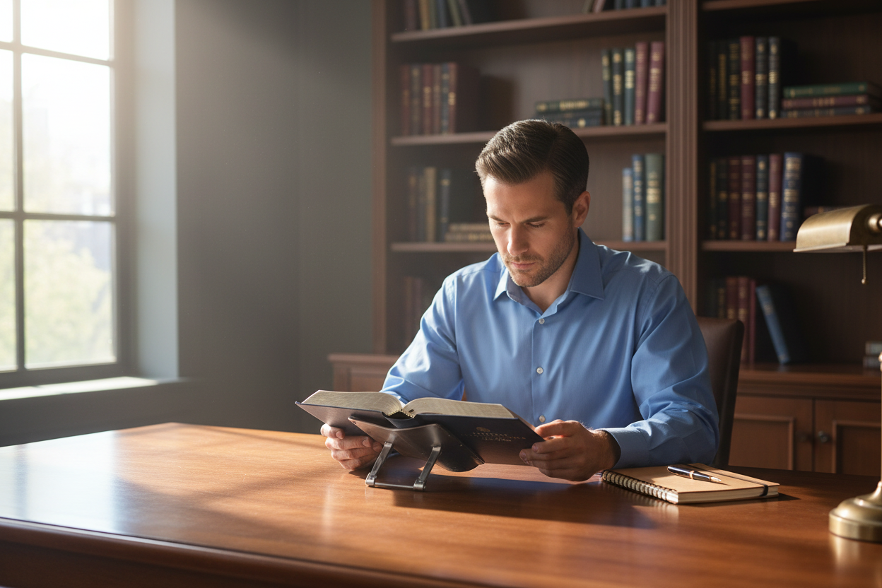 Devotional Bible NLT for Men Hardcover - I AM INTENTIONAL 