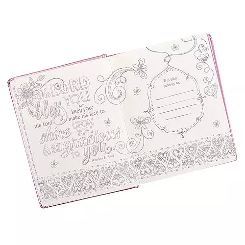 Metallic Pink Faux Leather My Creative Bible for Girls - an ESV Journaling Bible - I AM INTENTIONAL 