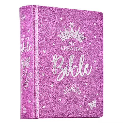 Purple Glitter My Creative Bible for Girls - an ESV Journaling Bible - I AM INTENTIONAL 