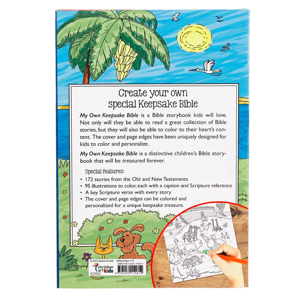 My Own Keepsake Bible: A Kids Bible Storybook to Color