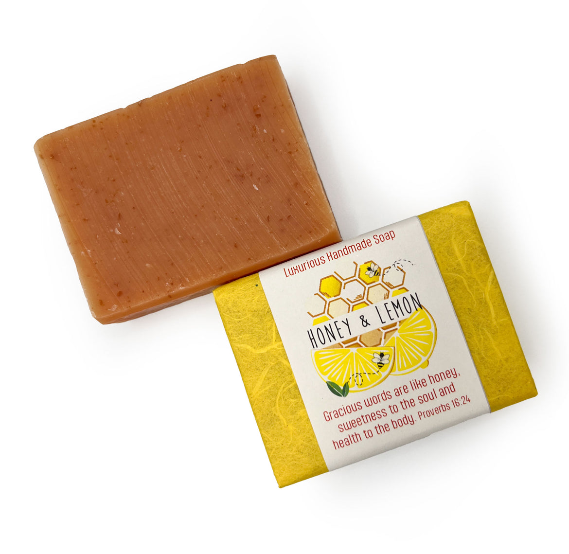 Honey & Lemon Handmade Soap with Bible verse - I AM INTENTIONAL 