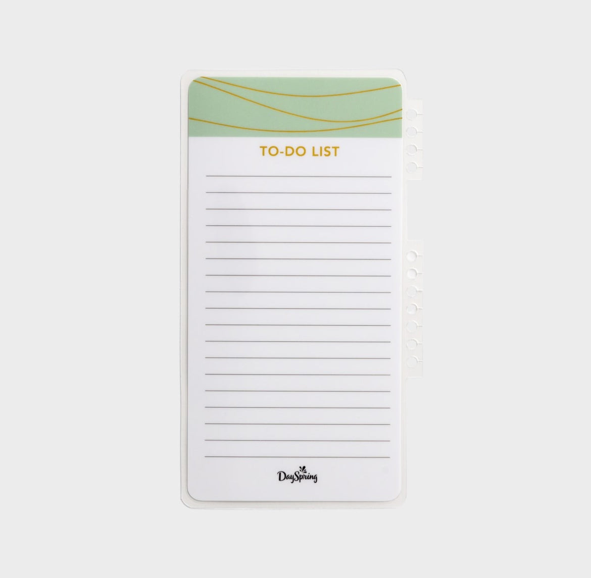 Prayers, Verse of the Day, To-Do List - Snap-In Planner Dashboard - Green