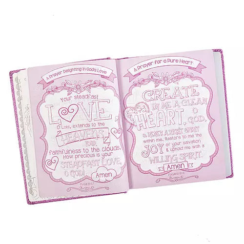 Purple Glitter My Creative Bible for Girls - an ESV Journaling Bible - I AM INTENTIONAL 
