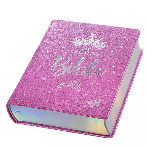 Purple Glitter My Creative Bible for Girls - an ESV Journaling Bible - I AM INTENTIONAL 