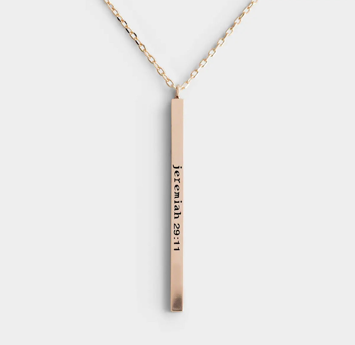 Adventure Awaits - Jeremiah 29:11 - Gold Bar Necklace - I AM INTENTIONAL 