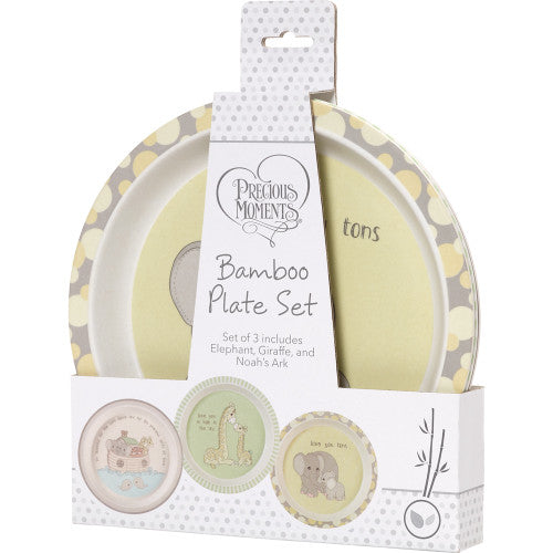 3-Piece Bamboo Plate Set for children - I AM INTENTIONAL 