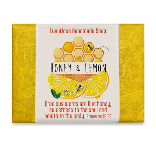Honey & Lemon Handmade Soap with Bible verse - I AM INTENTIONAL 